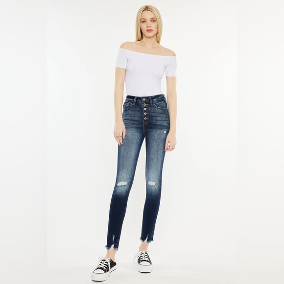 Kancan High rise ankle skinny jean size 25 NWT - Picture 1 of 7